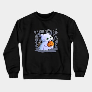 Cat ghost, Trick or treat! Crewneck Sweatshirt